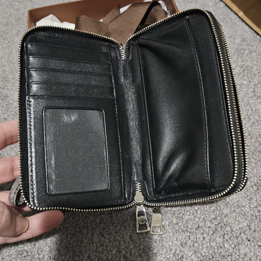 Coach Gray Crocodile Embossed Wristlet - Picture 3 of 4